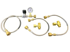 3 to 1 Oxygen Transfill Manifold CGA540 to CGA540 with Valve and Bleed