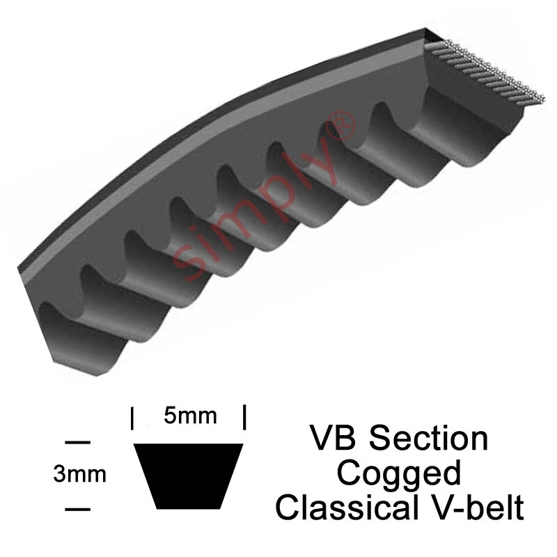 Optibelt VB-5x315-Li Denté Classique 5mm Large 3mm Courroie En V Profond