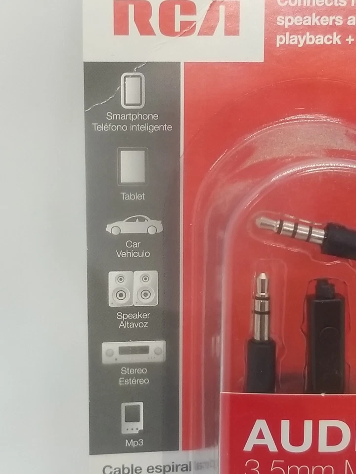 RCA Audio 3.5mm Coiled Cable w/Microphone 6 ft - 1.0 ea - Image 4 of 4