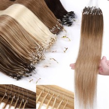 Micro Ring Loop Beads Tip Link Hair Extensions 100 Remy Human Hair Straight USA