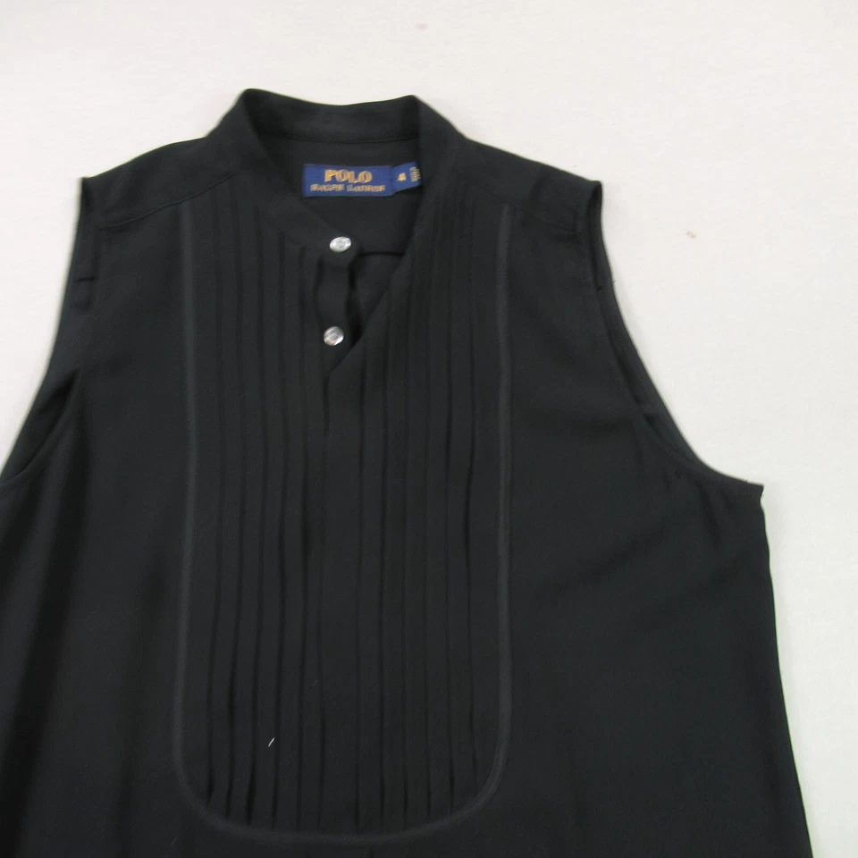 Camisa Pullover Ralph Lauren Para Mujer 4 V Cuello Botón Manga Larga Foto 2 de 4