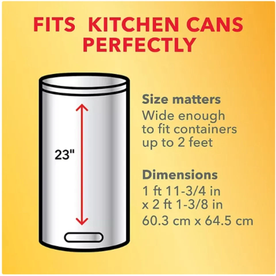 Bolsa de basura Glad ForceFlex alta cocina 13 galones limón fresco blanqueador aroma bolsa-120 ct Foto 4 de 4