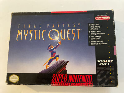 SFC★FINAL FANTASY MYSTIC QUEST SNES 海外版 Super Nintendo Game Final Fantasy Mystic Quest with Box and