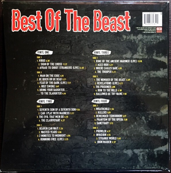 英4discs LP Iron Maiden Best Of The Beast 724385318511 EMI /01040 Iron Maiden - Best of the Beast - Amazon.com Music