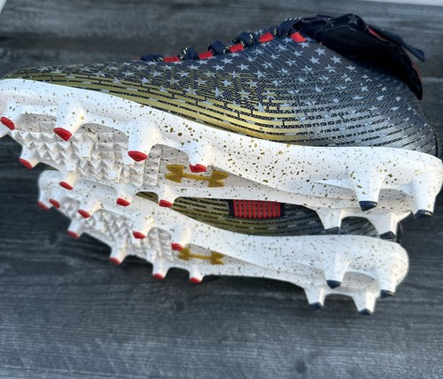 Under Armour Spotlight Lux USA Flag 3025740-100 Men's Football Cleats - Size 9 - Picture 15 of 16