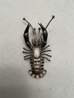 Lobster Pin Brooch Pendant Sterling Silver And Opal