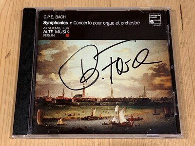 Signed by BERNHARD FORCK C.P.E. Bach Symphonies Harmonia Mundi CD Signiert