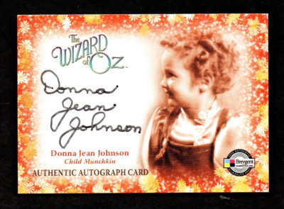 2007 Wizard of Oz Signatures DONNA JEAN JOHNSON Child Munchkin Orange RIP