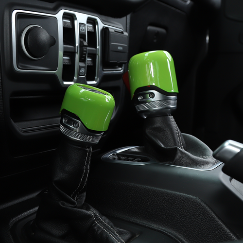 2 x Center Gear Shift 4WD Trim Cover Green Accessories For 18+ Jeep Wrangler JL - Bild 4 von 11