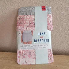 Jane And Bleecker Womens 2-Pack Everyday Pocket Lounge Shorts Gray/Mauve NWT