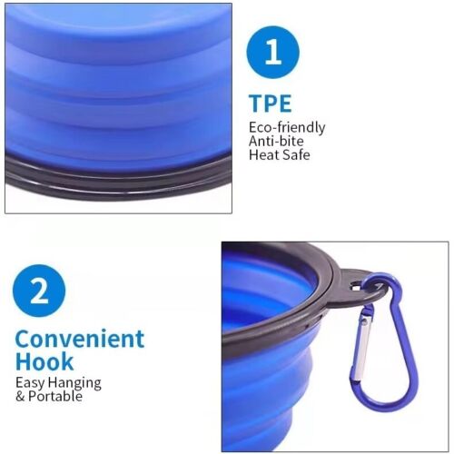 4 Pcs Collapsible Dog Bowls Portable Travel Water and Food Bowl - Picture 9 of 35