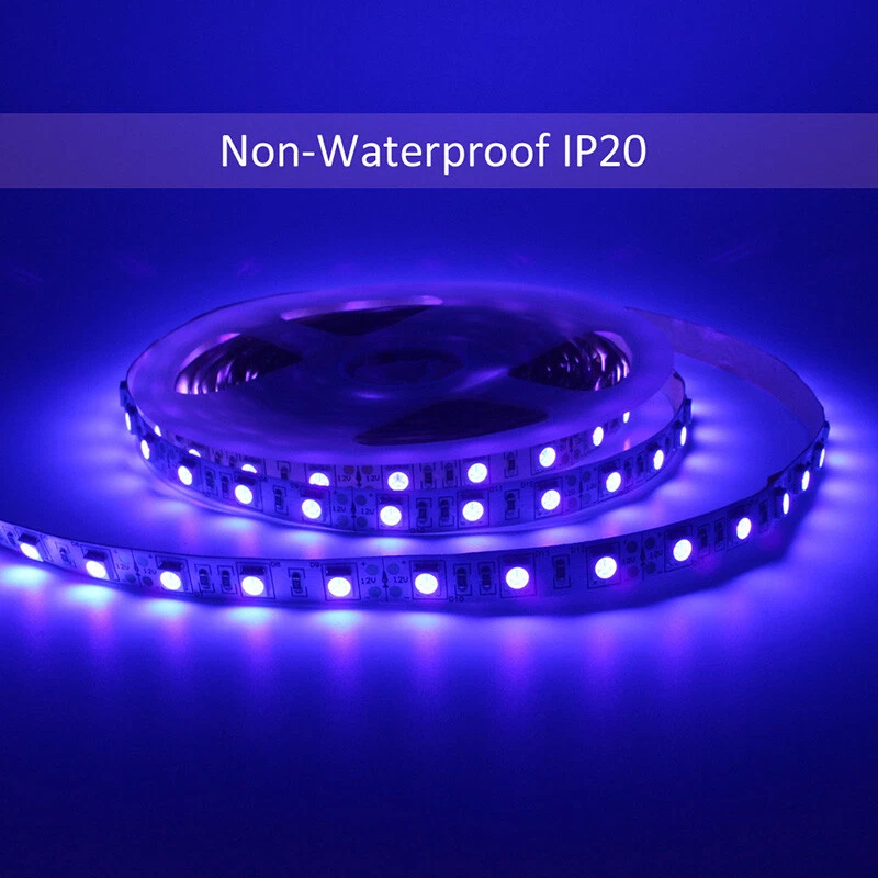 12V 5050 UV Led Strip Light 395-405nm Ultraviolet LED Purple Flexible Tape Lamp - Image 2 of 4