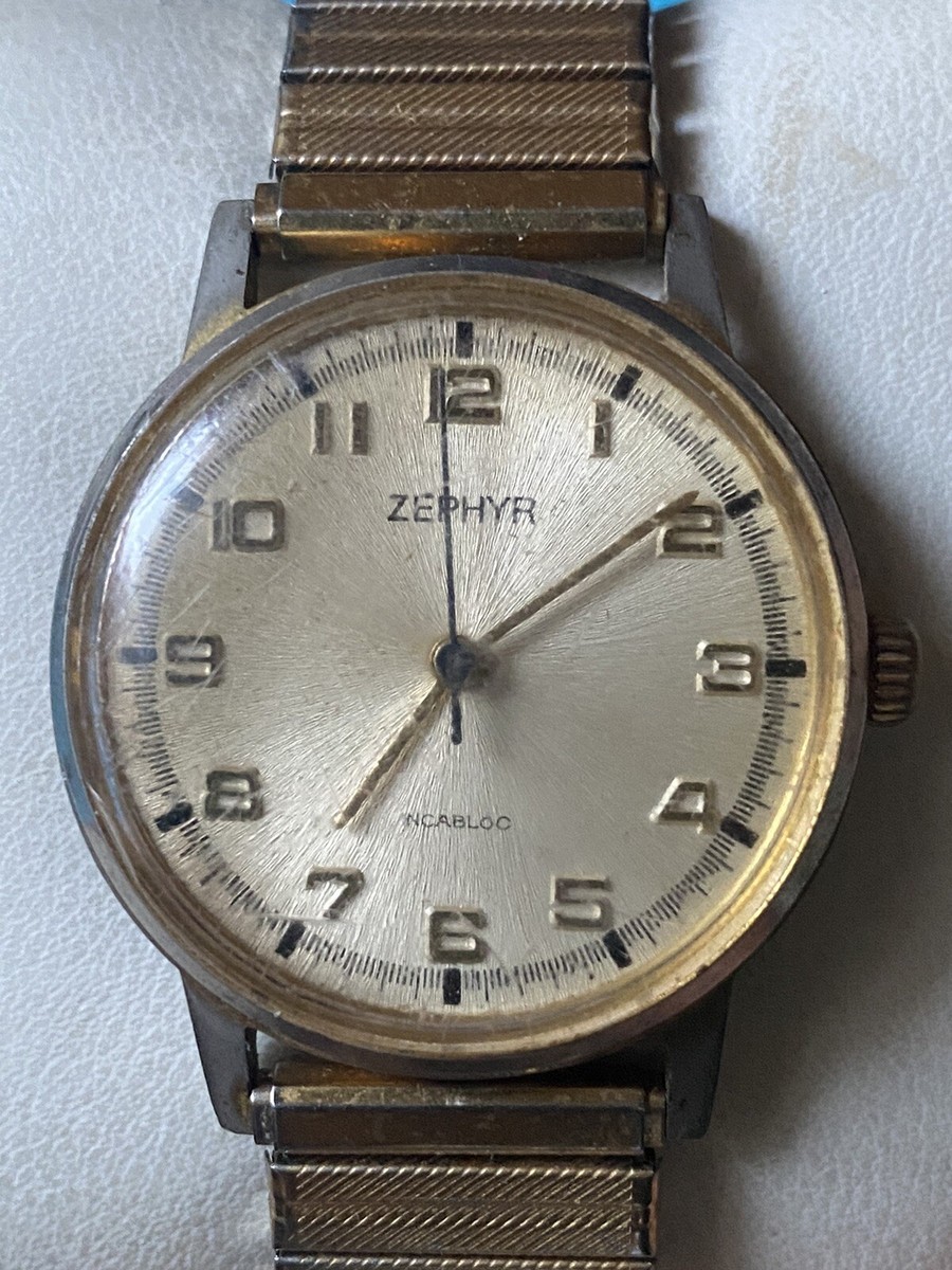 Vintage Collectable Zephyr Mens Wind Up Watch Running Fast