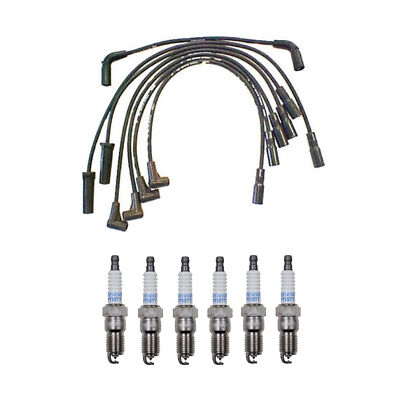 Denso Wire Set 7mm and 6 Platinum TT Spark Plugs 0.04 Kit For Chevy GMC 4.3L V6