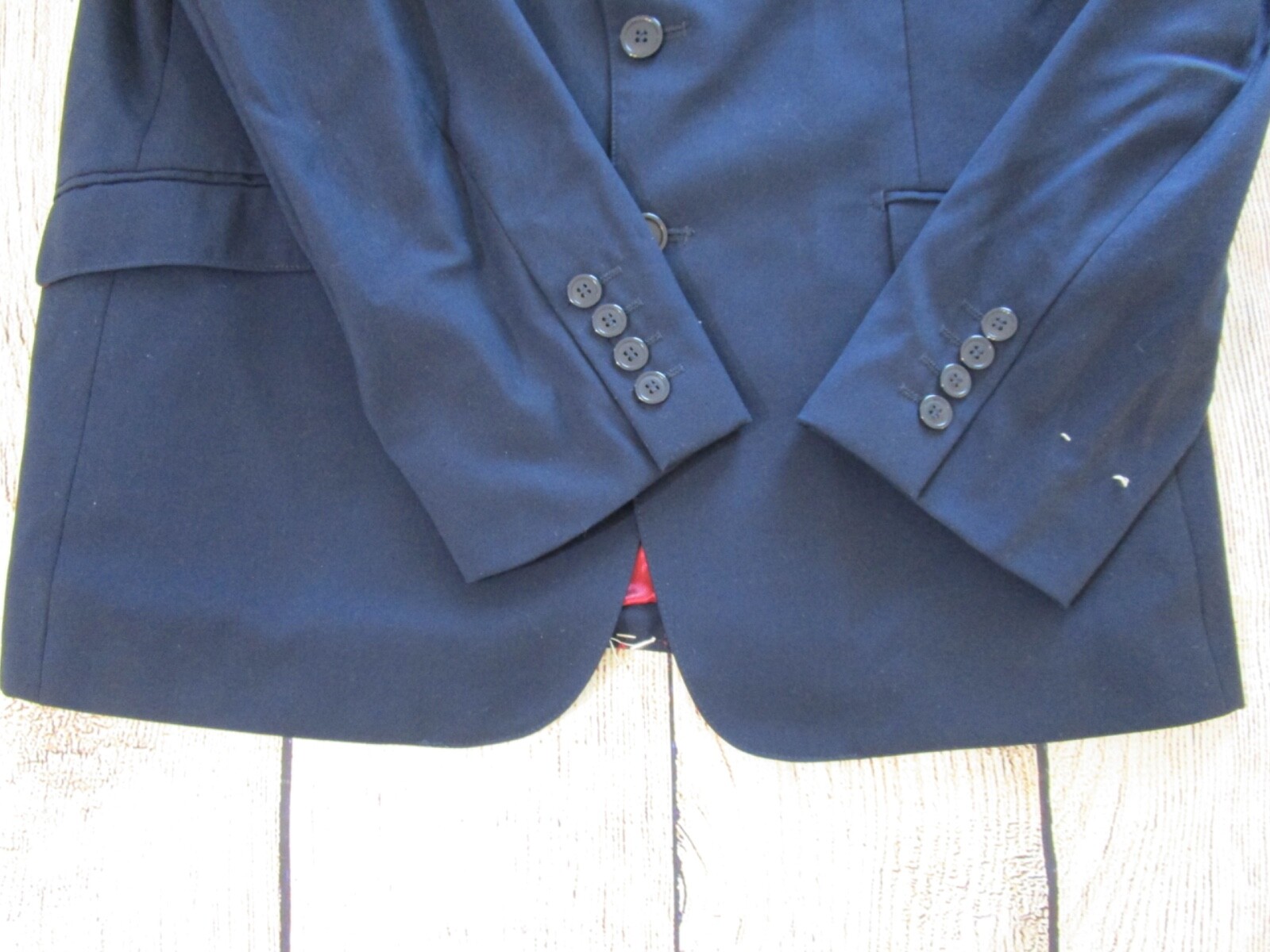 Cooper & Nelson Solid Blue Red Lining Mens Suit B… - image 8