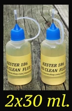 60 ml.  KESTER 186   Soldering Solder Liquid Flux Reflow   NO CLEAN ROSIN FLUX