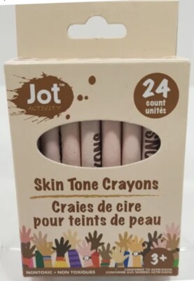 New 24 Skin Tone Crayons Nontoxic Jot made in Thailand