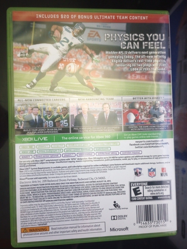 Madden NFL 13 Bonus Edition (Microsoft Xbox 360, 2012) ***PROBADO*** - Imagen 3 de 3