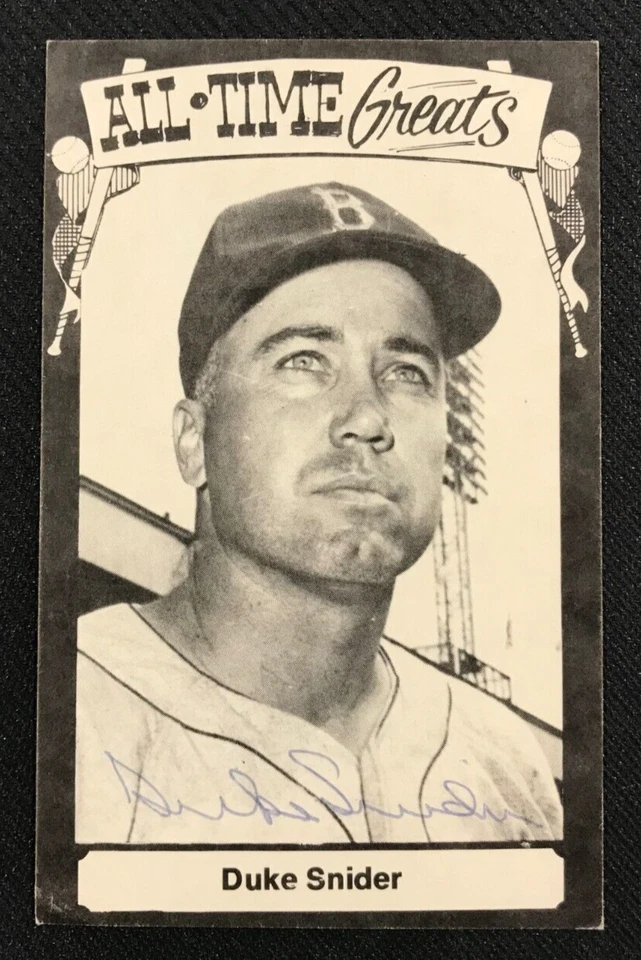 Duke Snider Signed All-Time Greats Postcard JSA AUTO Brooklyn/LA Dodgers HOF! - Image 2 of 4