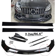 For Mercedes Benz Class W205 W204 Front Rear Lip Chin Bumper Spoiler Side Skirt