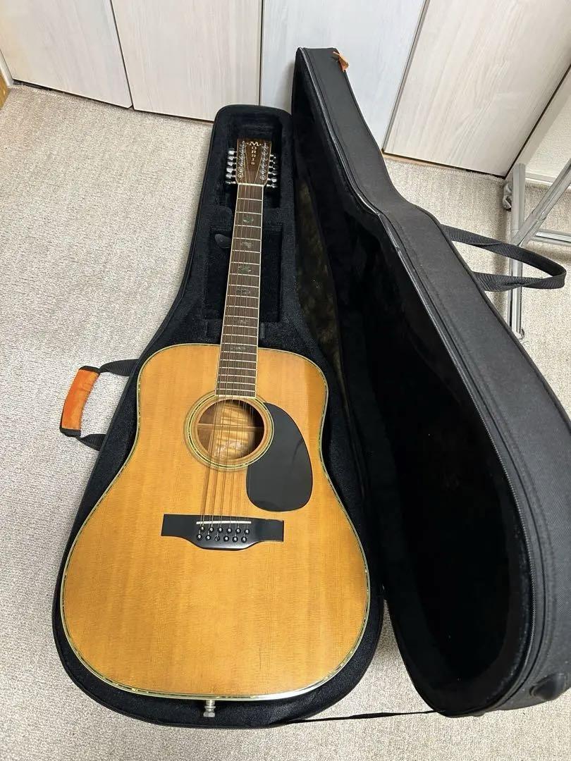 Acoustic Guitar Morris B50 12 Strings 1970s Natural Made in
