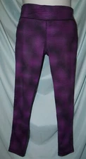 Xersion Purple Geometric High Rise Fitted Performanc Ankle Legging Size L