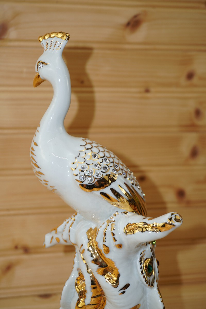 鏡餅　アメリカ　イタリア Capodimonte Italy Polaris Swarovski Crystals Peacock, 12