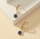14k Gold Plated Evil Eye Dangle Earrings Perfect For Women & Girls! — photo 1