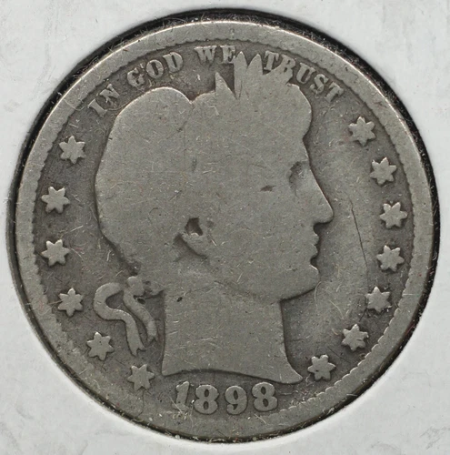 1898 BARBER QUARTER 25C (P0122)