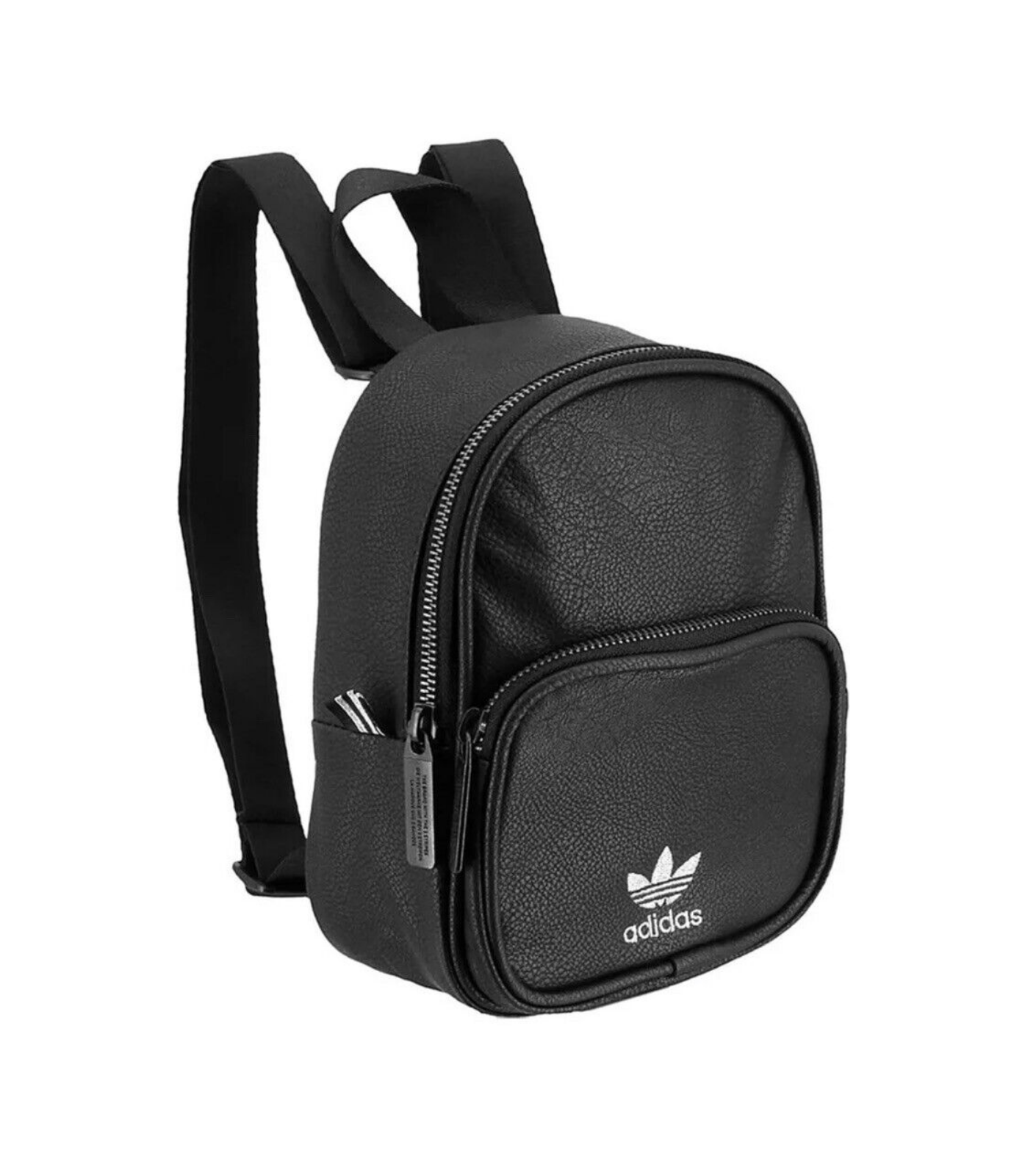 adidas Faux Leather Mini Backpack Cl5457 Black Silver Premium