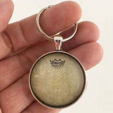 Remo Fiberskyn Drum Head Necklace Key Chain Cufflinks Ring Earrings Tie Clip