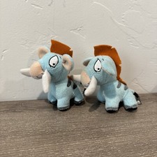 Neopets 2004 Cloud Blue Moehog McDonald's Stuffed Plush 4" Mini Warthog