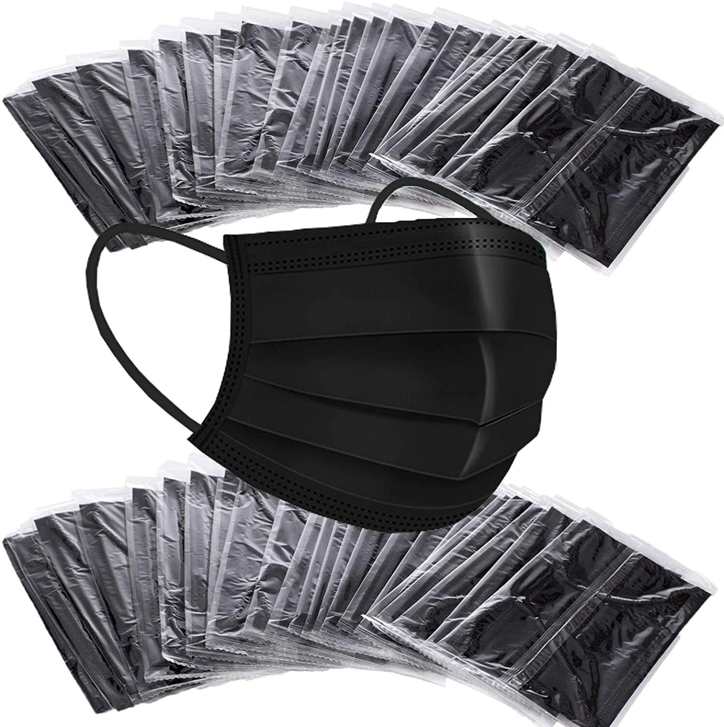 500pcs Individually Wrapped 3-Ply Disposable Face Mask Black Premium Comfort
Opens in a new window o