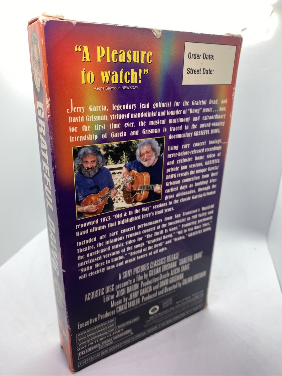Grateful Dawg VHS Promo Copy Jerry Garcia David Grisman Grateful