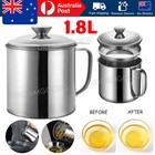 <!--F#f_0-->1.8L Stainless Steel Oil Filter Pot Cooking Soup Grease Strainer Separator Home<!--F/-->