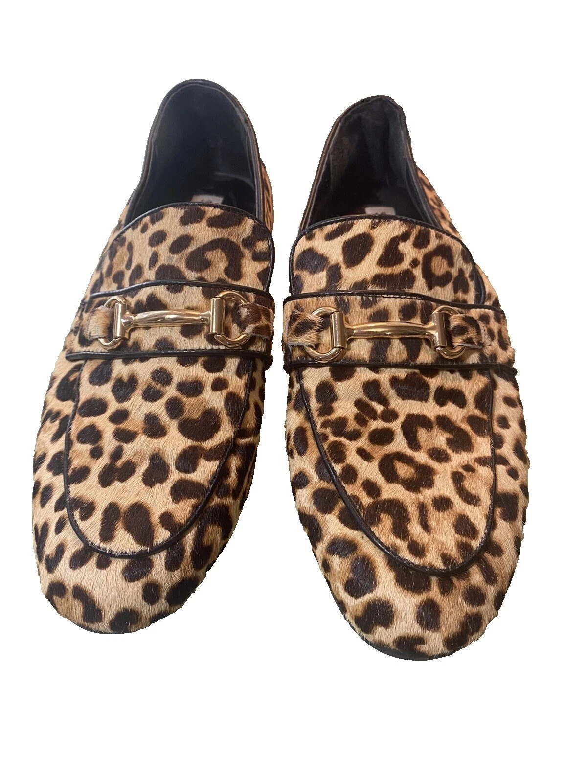 Planos planos para mujer Steve Madden con estampado de animales de gamuza