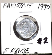 1990 5 PAISE PAKISTAN COIN(120524)#2