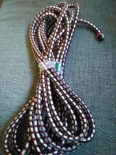 10 ft.   7/16" Black Bungee Cord- black/white/red
