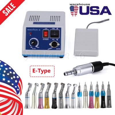 Dental Lab Marathon Electric Micro motor Contra Angle/Straight Handpiece Polish
