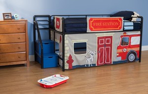 Loft Bett Vorhange Feuerwehr Kinder Junge Etagenbetten Vorhang Set