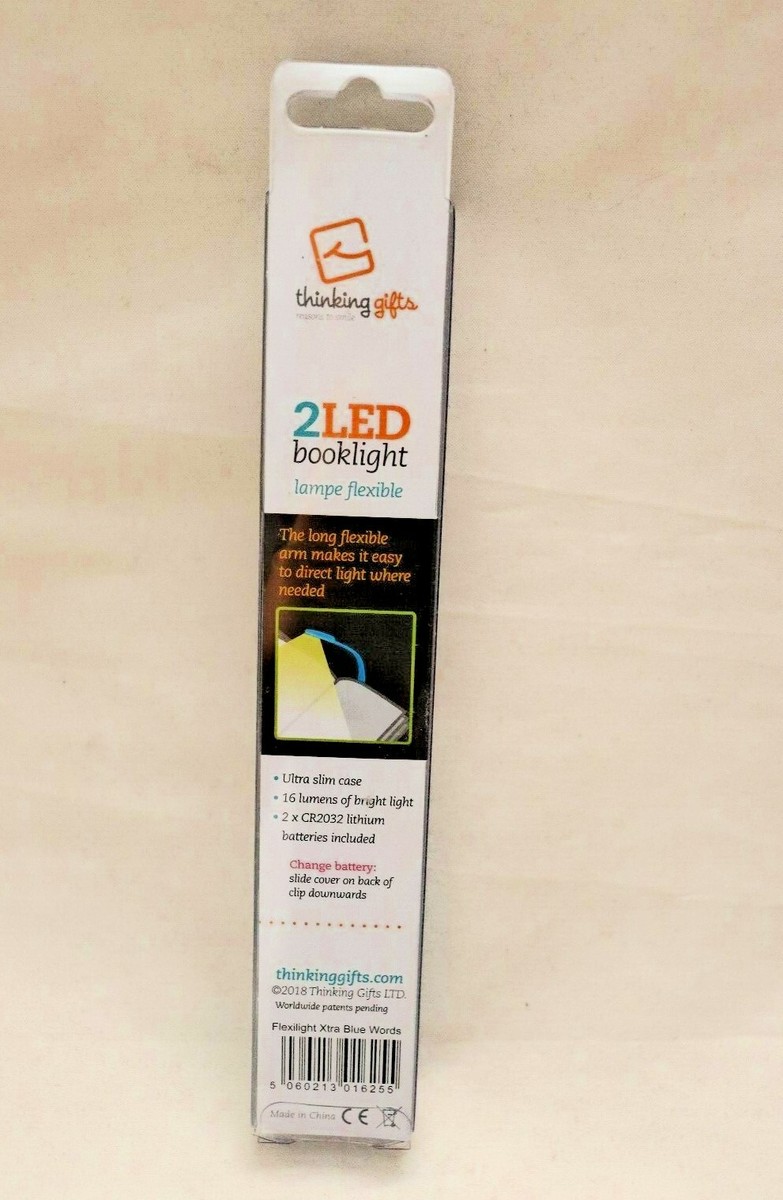 Lampe De Lecture Flexible Flexilight - Bleue, Aussi Boîte à Signets, LED, Piles Incluses - 14 Cm