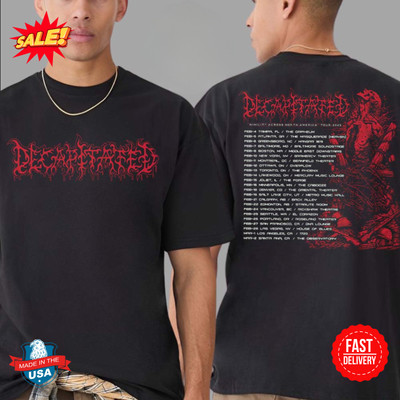 Decapitated Nihility Across North America Tour 2025 Dates List Two Sides Print T