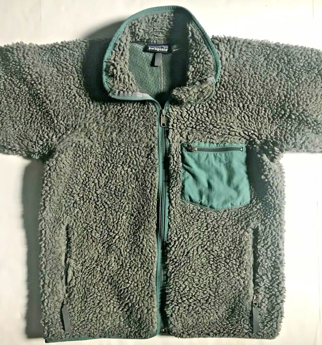Vintage PATAGONIA Retro X Deep Pile Cardigan Fleece Jacket Grey