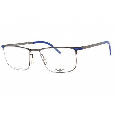 NEW FLEXON B2005 033 Gunmetal & Blue Flexible Titanium Eyeglasses 55/19/145
