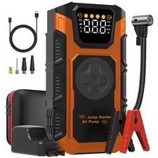 Jump Starter with Air Compressor, Portable 5000A Car Battery Jumper Starters 12V