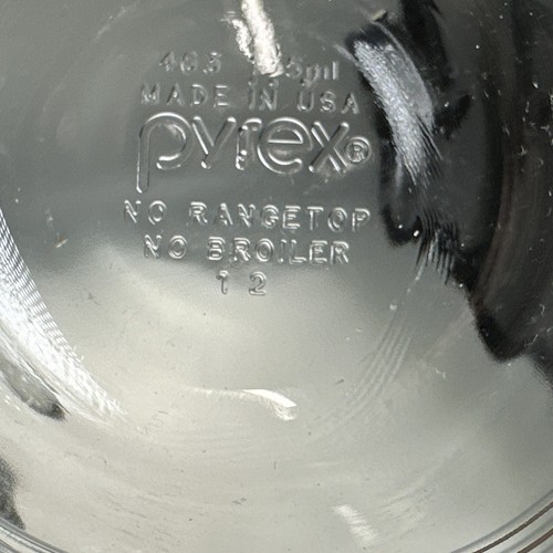 Menge 6-Pyrex #463 Klarglas Pudding Tasse gewellter Rand 6 Unzen Schüssel - Bild 8 von 9