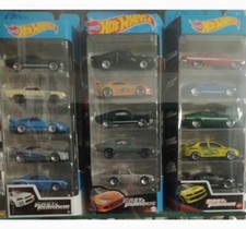 Fast and FURIOUS NO. 3 Set 5 PCS HOTWHEELS 1/64 Paul walker Skyline+evo+supra