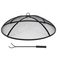 Lineslife Fire Pit Spark Screen 30 Inch Cover Round, Heavy Duty Col... Fast Ship