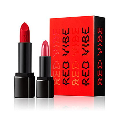 HERA Lipstick Red Vibe+Fluorescent Pink Rouge Holic Shine Dual Gift Set  K-beauty | eBay