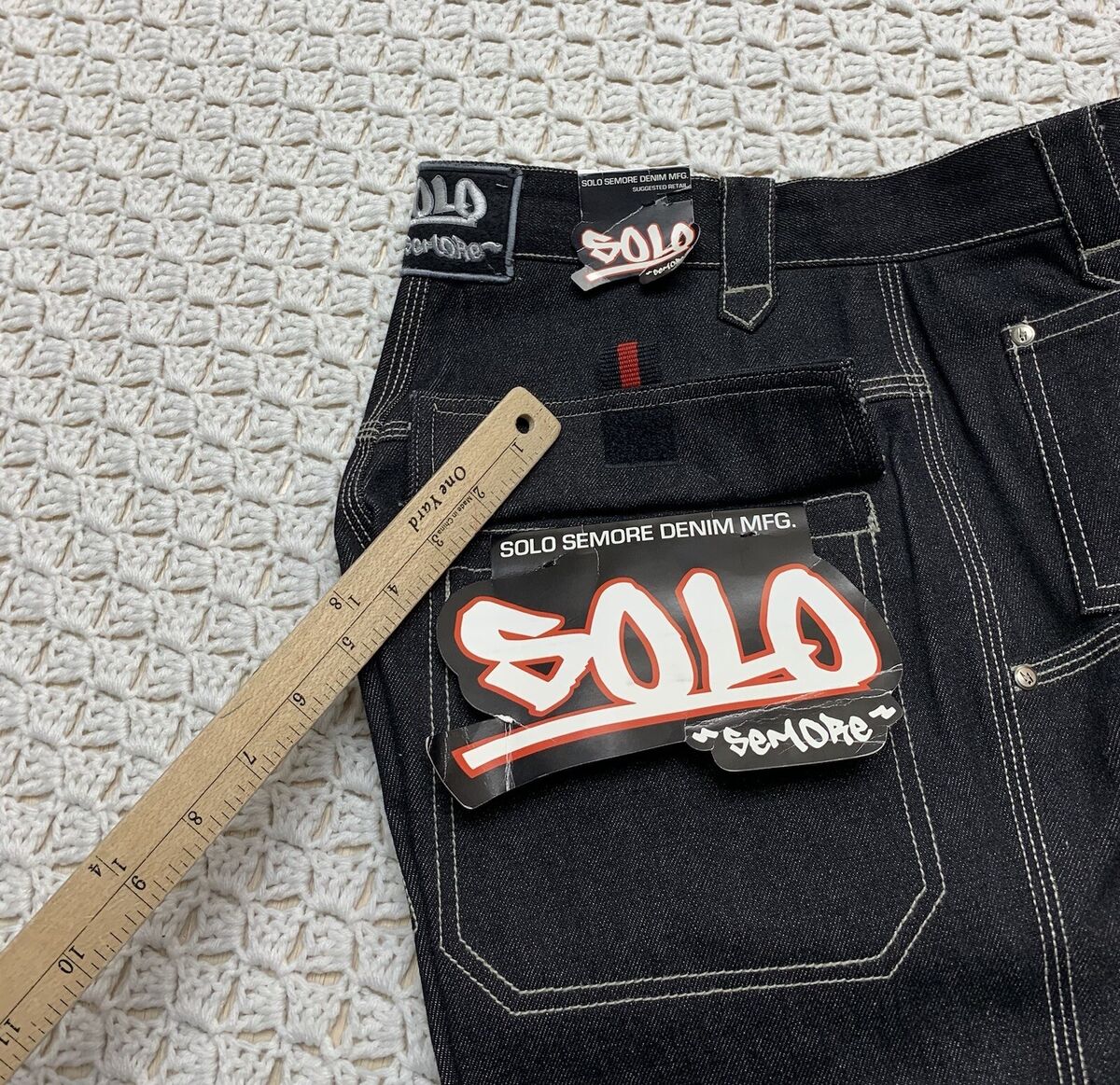 Vtg Solo Semore Cargo Jeans Men Tag 28 Approx 27x32 Black Vtg Solo Semore Cargo Jeans Men Tag 28 Approx 27x32 Black